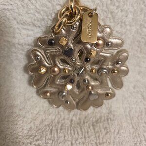 Coach Snowflake Key Fob/Bag Charm